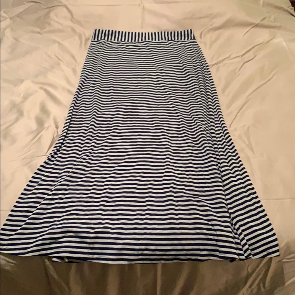 Black and Gray Striped Maci Skirt!
